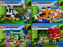 Лего SX Minecraft "Фермы Стива и Алекса 4в1" 1075, 123-128 деталей