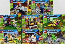 Лего MG My World "Мобы Майнкрафт 8в1" MG1101, 37-46 деталей, 16 шт/уп