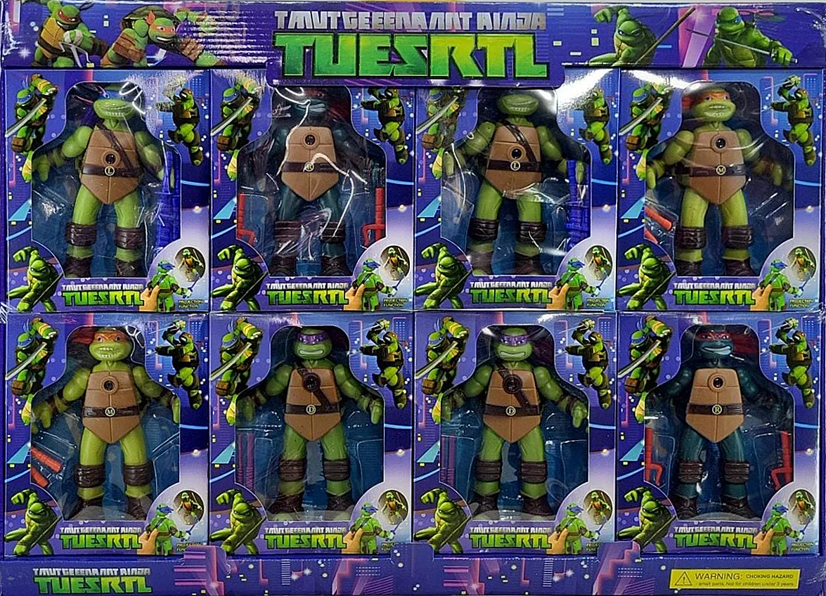 Teenage Mutant Ninja TURTLES ФИГУРКА 0815-4 Черепашки-Ниндзя 14 см со  световым проектором, 1 шт купить по лучшей цене 400 ₽