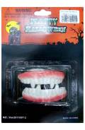 Челюсти Вампир HAPPY HALLOWEEN (зубы вампира), белый розовый латекс, размер 7*4*3 см