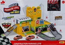 НАБОР Parking Lots TEAM FUN RACE Парковка "Команда Веселая гонка"+ 2 машинки металлические