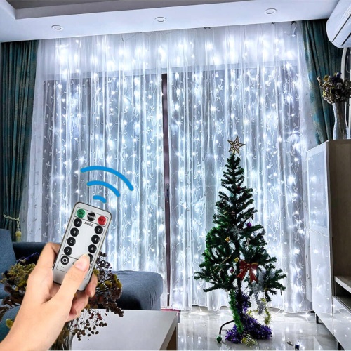 Гирлянда светодиодная "ШТОРА" БЕЛАЯ ХОЛОДНАЯ С ПУЛЬТОМ, размер 3х2 м, 192L лампы Гирлянда светодиодная "ШТОРА" БЕЛАЯ ХОЛОДНАЯ С ПУЛЬТОМ, размер 3х2 м, 192L лампы