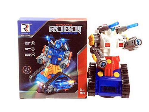 РОБОТ "ROBOT DYNAMIC WARRIOR" СИНИЙ на гусеницах радиоуправляемый, Свет, Музыка 16*18*11 см РОБОТ "ROBOT DYNAMIC WARRIOR" СИНИЙ на гусеницах радиоуправляемый, Свет, Музыка 16*18*11 см