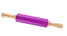 Скалка кулинарная Dough Roller пластиковая с деревянными ручками 41х7 см