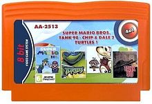 Картридж DENDY 4в1 AA-2513 SUPER MARIO Bros+TURTLES 1+CHIP & DALE 2+TANK90