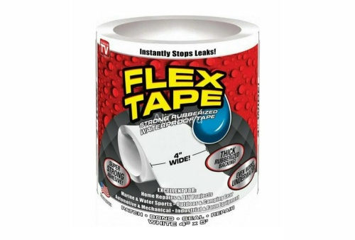 Сверхсильная клейкая лента Flex Tape "Флекс Тайп" БЕЛАЯ, 100мм*1,5м  фото 3