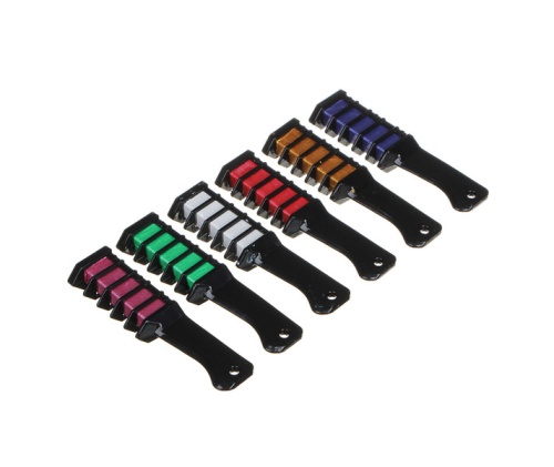 Мелки для окрашивания волос - расческа, 6 цветов, 17 х 9,6 см ЦЕНА ЗА 1 шт!