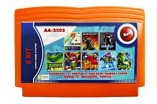 Картридж 8bit 8в1 AA-2502 TURTLES 1+4+TALE SPIN+MARIO 6+ROBOCOP++..