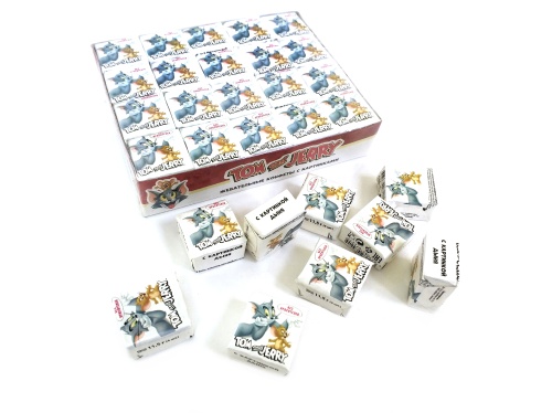 Жевательная конфета TOM and JERRY с картинками со вкусом Дыня 18*40*11,5г Жевательная конфета TOM and JERRY с картинками со вкусом Дыня 18*40*11,5г