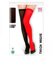 Чулки красно-черные 29345, карнавальные, полиэстер, 50 DEN, размер XL