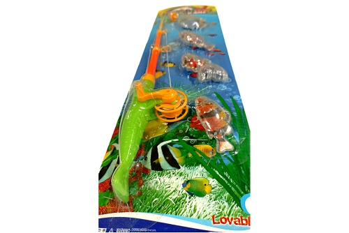 Настольная игра-рыбалка "FISHING GAME" 66618, спиннинг + 4 рыбки, на блистере 51х15 см фото 5