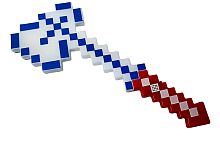 МЕЧ-Топор Майнкрафт MINECRAFT Свет, Звук 50 см, на 2-х батарейках АА 