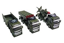 Машина военная ракетные войска MILITARY, металл, пластик, размер 20*7*5 см, 3 вида, 1 штука