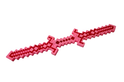 МЕЧ Майнкрафт MINECRAFT ДВУХСТОРОННИЙ зеленый Свет, Звук 62 см, на 3-х батарейках фото 7