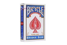 Карты для покера Bicycle Rider Back Bridge Size Blue с пластиковым покрытием, синие, 54 штуки 