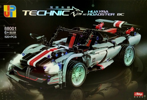 Конструктор JP TECHNIC "Автомобиль PAGANI HUAYRA ROADSTER BC" 88001, 520 деталей