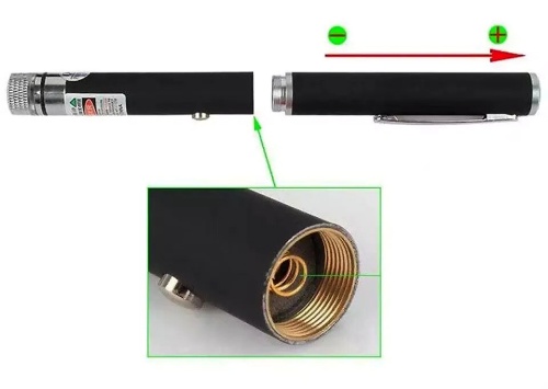 Лазерная указка Green Laser Pointer с 1 насадкой, зеленый луч фото 2
