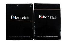 Карты для покера POKER CLUB б/м 100% пластиковые, синяя рубашка, 54 штуки 