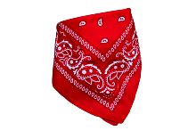 Бандана Ковбойская (платок) 8497B, красного цвета, хлопок, размер 55*55 см