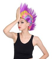 Парик Панка с гребнем Ирокез 76813, синтетическое волокно, размер 27*19 см