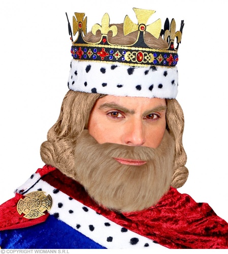 Борода окладистая седая 01858, серый полиэстер, размер 18*14 см