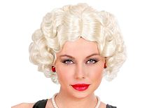 Парик Бетти F0747, белый, карнавальный, полиэстер, без размера