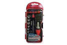 Набор инструмента Вороток + Отвертка с  трещеткой + набор бит и головок, 29 предметов