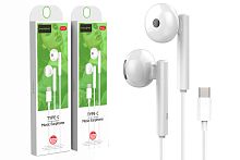 Наушники вкладыши проводные MAIMi H11 Stereo Earphone белые, разъем TYPE-C