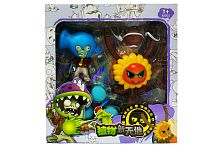Фигурки НАБОР Герой ПЛАНЕТЫ ЗОМБИ PLANTS ZOMBIES 11 см + Рогатка + шарики в карт. коробке