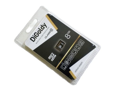 Карта памяти DiGoldy MicroSDHC 8Gb Class 10 без адаптера фото 5