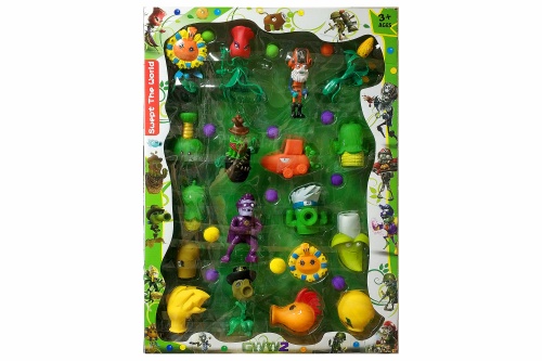 Фигурки НАБОР ЗОМБИ против РАСТЕНИЙ PLANTS ZOMBIES GWW2 18 штук в картонной коробке