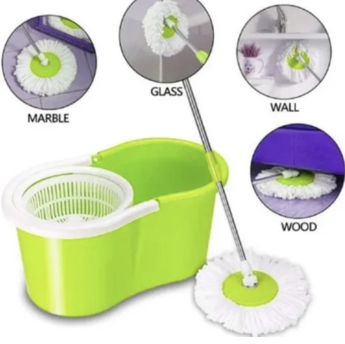 Швабра с отжимом в ведре Magic Mop SAMUN Small Pretty Waist 360° металлическая центрифуга фото 2