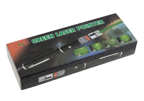 Лазерная указка Green Laser Pointer с 1 насадкой, зеленый луч фото 5