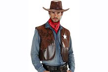 Жилет Ковбойский коричневый 7584W, полиэстер, размер XL (50-52)