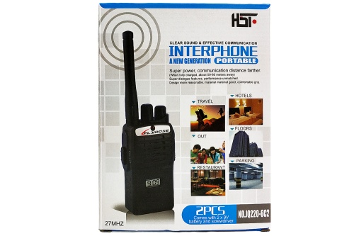 Рация портативная детская FLYROSE INTERFHONE JQ220-6C2 27mHz дальность 50-60 метров, 2 штуки
