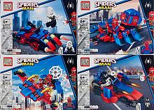 Конструктор PRCK SPIDERS-MAN "Человек-Паук спешит на помощь 4в1" 64119, 82-89 деталей ЦЕНА ЗА ШТУКУ!