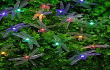 Гирлянда на солнечной батарее INBLOOM, 25LED, СТРЕКОЗА, ПВХ зел, 2V60mA, 1.2V600mAh, 7 метров