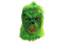 Маска Гринч, зеленый латекс, искусственный мех, ткань, размер 56