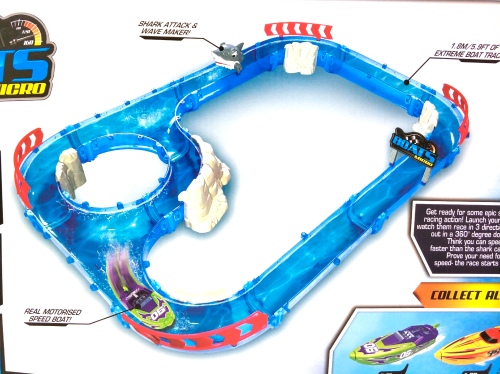 Трек Хот Вилс Hot Wheels 4458 "АТАКА АКУЛЫ" BOATS MICRO с 1-й лодкой, длина 1,8 м фото 3