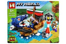Конструктор M MY WORLD Атака гигантской акулы MG1219, 450 деталей