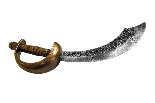 Сабля пирата BA756, серебристый, бронзовый пластик, длина 48 см Сабля пирата BA756, серебристый, бронзовый пластик, длина 48 см