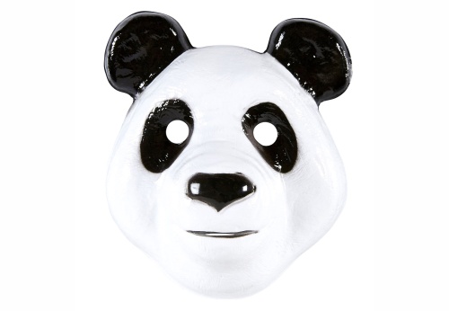 Маска Панды 46886, белая, черная пластмассовая, без размера