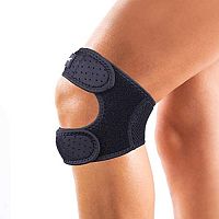 Бандаж для коленей - эластичная повязка DUAL KNEE STRAP, размер L (Large), объем 45-49 см