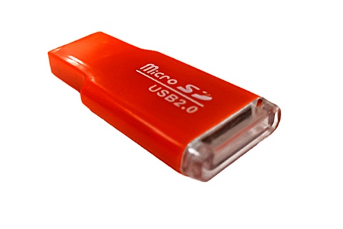 Картридер High Speed Card Reader для карт MicroSD - USB 2.0 цветной в мягком пакете фото 4
