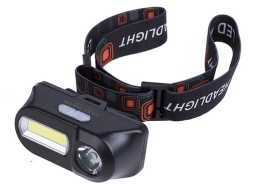 Фонарь налобный KX-1804 COB 180 Lm + XPE 100 Lm + SOS, с аккумулятором 18650