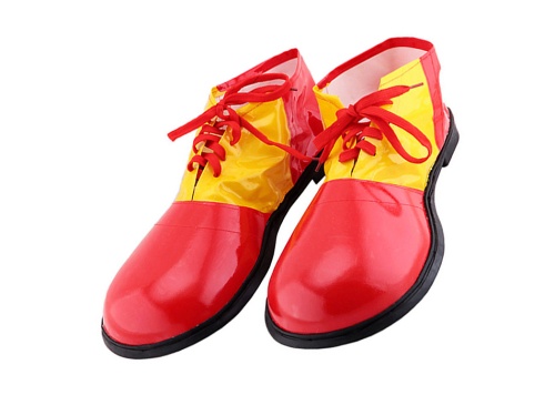 Ботинки Клоуна, красный, желтый ПВХ, размер 35*17 см Ботинки Клоуна, красный, желтый ПВХ, размер 35*17 см