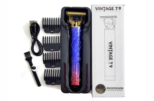 Триммер машинка для стрижки волос Professional Trimmer VINTAGE T9 J-407 аккумуляторный