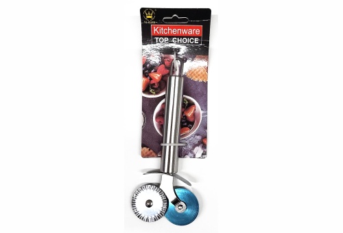 Нож для нарезки пиццы KITCHENWARE TOP CHOICE, рельефный, 2 колеса Ø 3,8 см, длина 17 см Нож для нарезки пиццы KITCHENWARE TOP CHOICE, рельефный, 2 колеса Ø 3,8 см, длина 17 см