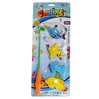 Настольная игра-рыбалка "GAME FISHING", спиннинг + 4 рыбки, на блистере