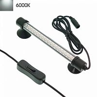 Лампа аквариумная Огонек OG-LDP01 Белый холодный 6000К, 18 диодов, размер 180*20 мм